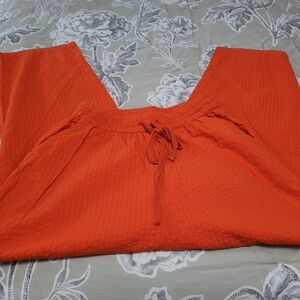 Urban Outfitters Bright Orange Textured High Waisted Pants Size Medium